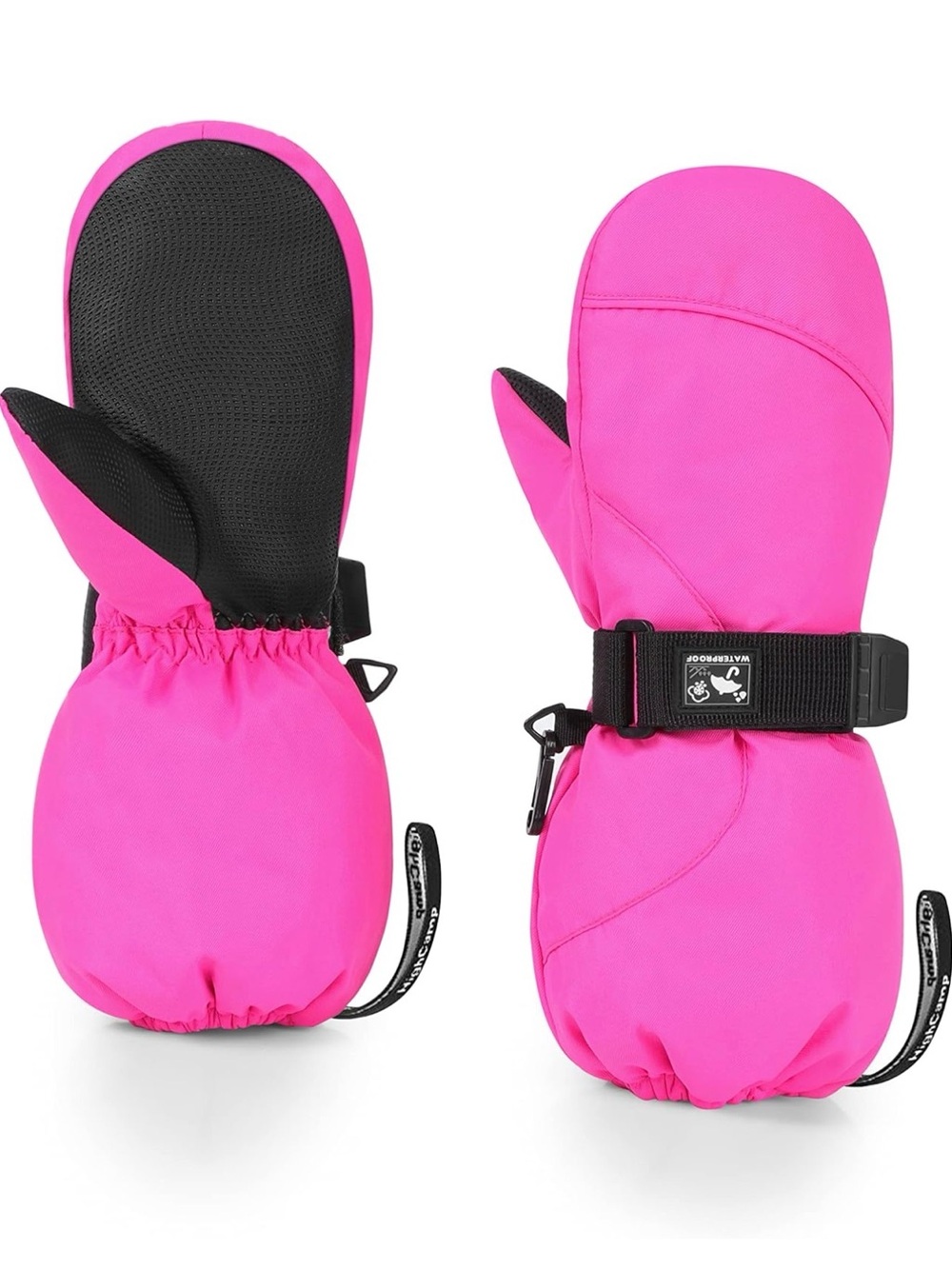 Kids Pink Waterproof Snow Mittens Size Small Winter Gloves